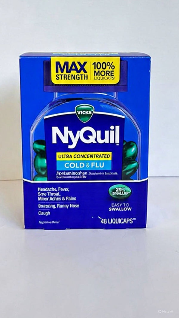 NyQuil Ultra Concentrado  Cold And Flu 48 Liquicaps