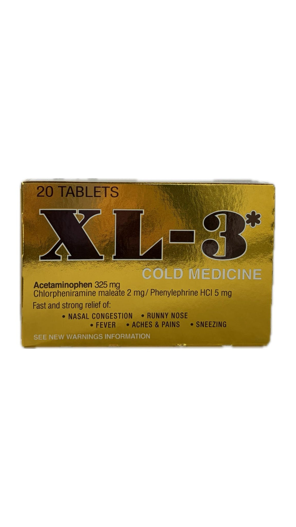 XL-3 Cold Medicine  20 Tabletas