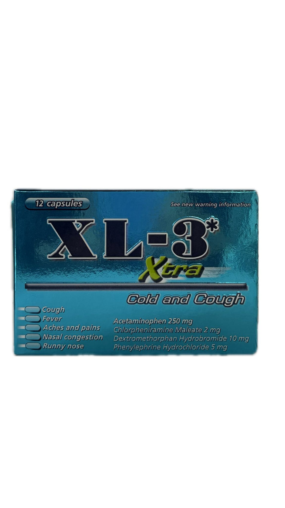 XL-3 Xtra Cold And Cough 12 Capsulas