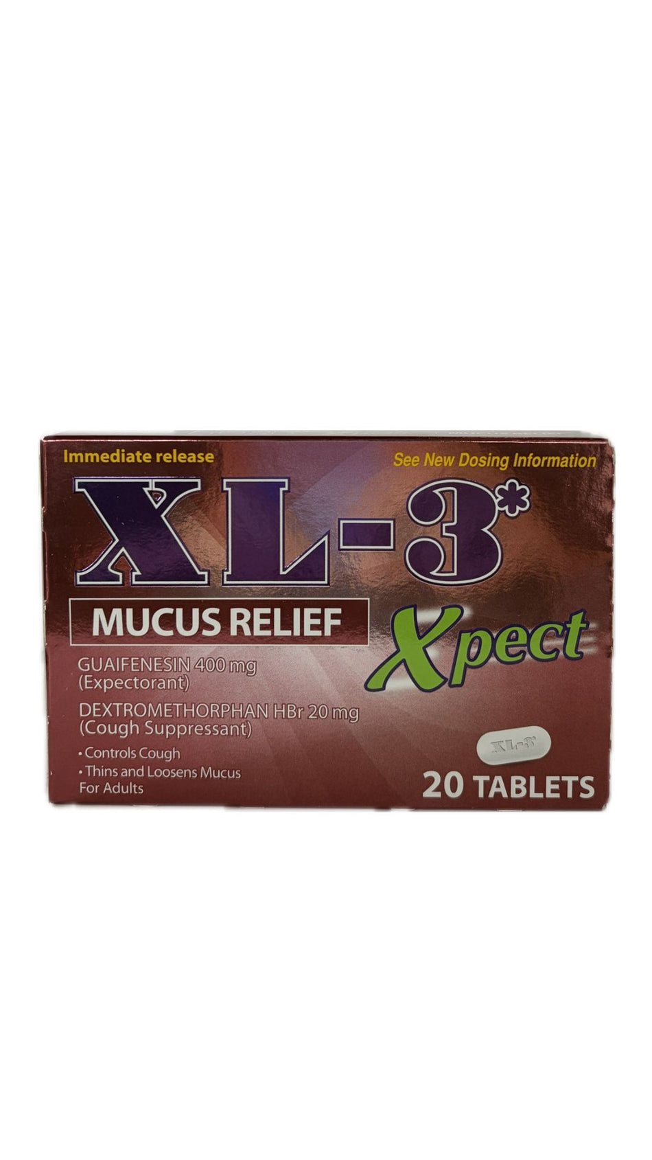 XL-3 Xpect  Mucus Relief 20 Tabletas