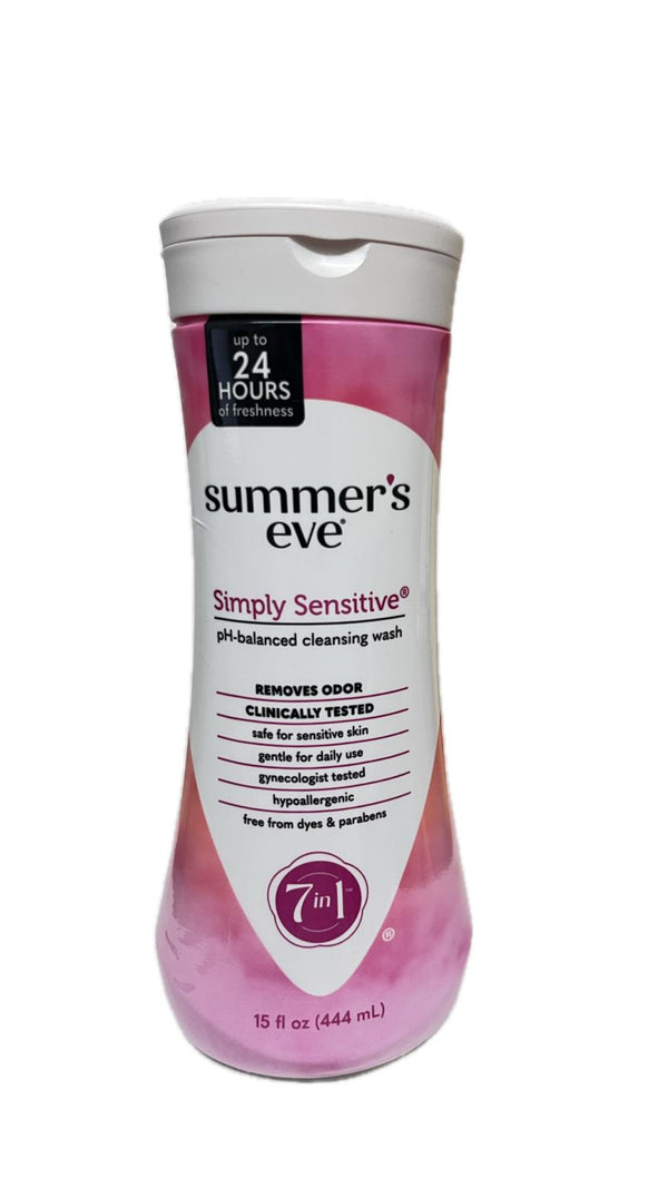 Summer´s eve  Simply Sensitive Limpieza con PH equilibrado 15 oz